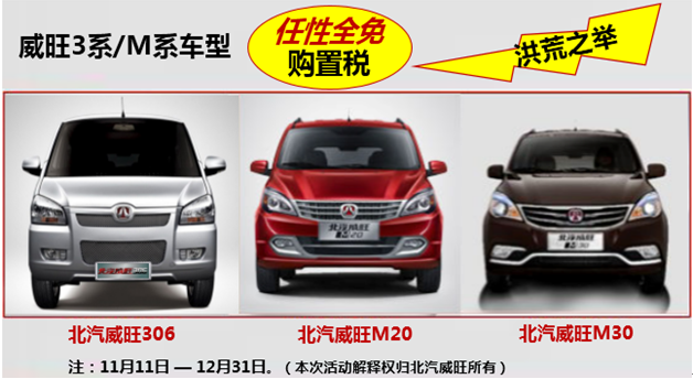 洪荒之举 威旺3系/M系车型任性全免