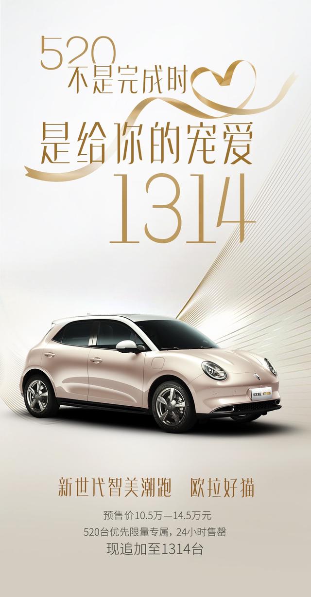 欧拉520“只”好猫遭疯抢,领养计划追加至1314台
